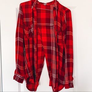 Charlotte Russe Red Plaid Shirt